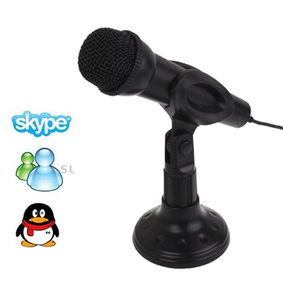 3.5mm Professional Dynamic Multimedia Microphone, Support Chatting over QQ, MSN, SKYPE and Singing Over Internet - Click Image to Close